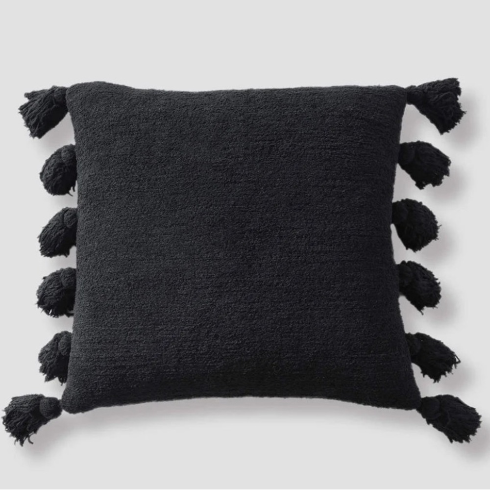 Sunday Citizen black Pom Pom throw pillow